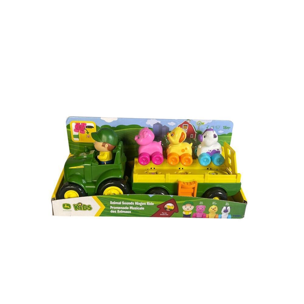 NWT John Deere Kids 18 Months + Animal Sounds Wagon Ride Toy